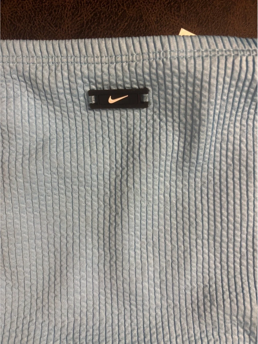 Nike Swim Ribbed Bikini Bottom XL Blue Textured High Leg NWT Move to Zero
